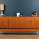 Long Restored Teak Retro 1960s G Plan Fresco Sideboard On Hairpin Legs
