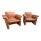 Paire fauteuils cuir design italien