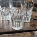 Set of 6 antique faceted glasses – vintage bistro from the 60s/70s