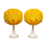 2 Tulip Tablelamps yellow 1970s