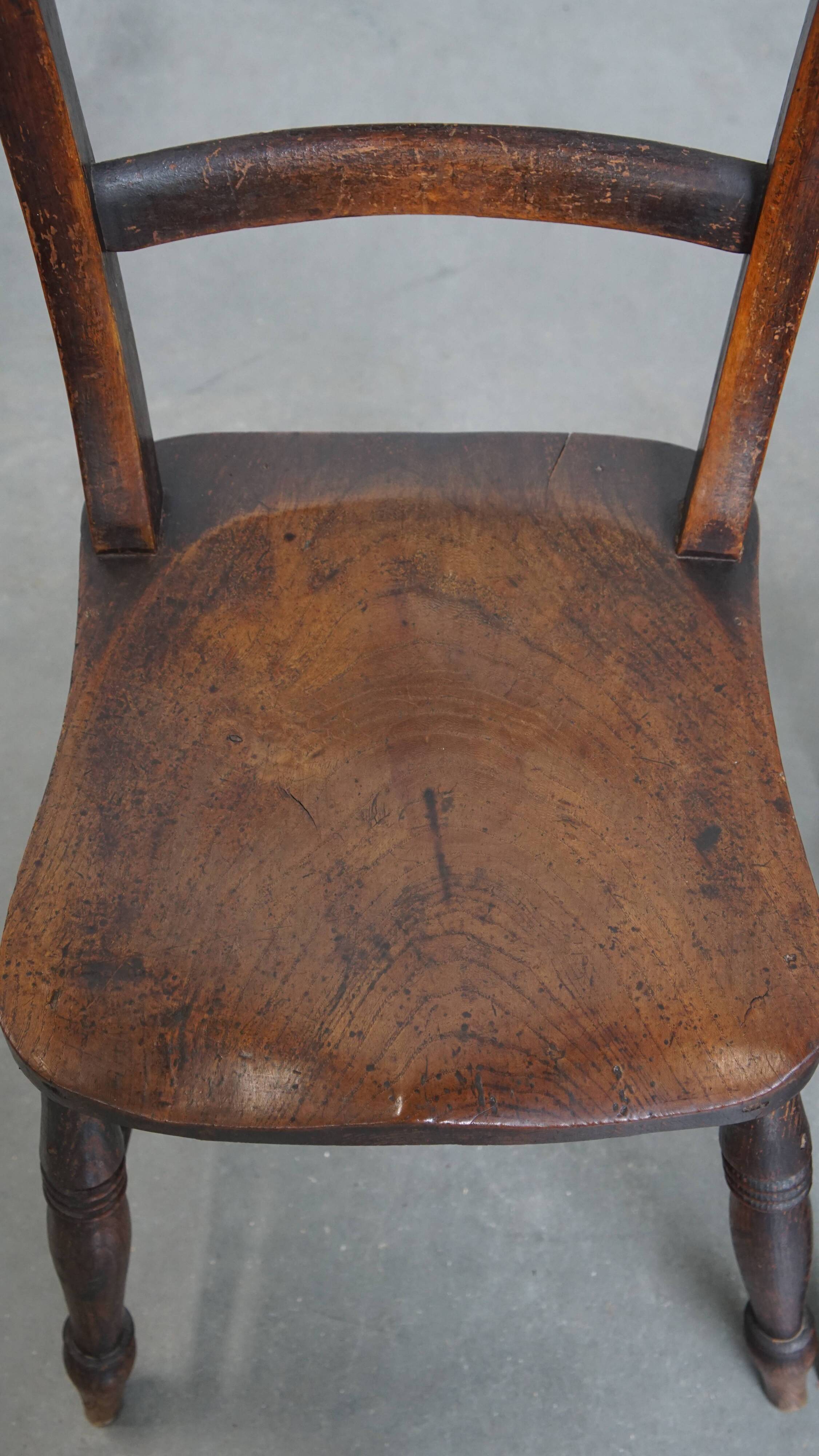 Set of 10 Antique English Oxford Dining / Kitchen Chairs