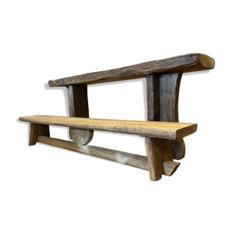 Banc / Table basse classique en chene massif ancien