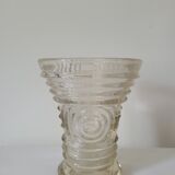 Vase Art deco molded glass