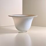 Mid Century Murano Fruit Bowl Opalina Milk Glass