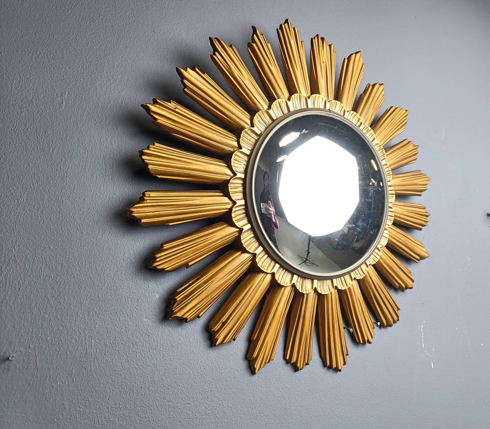 Vintage sunburst mirror, 1960s