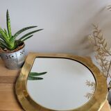 Mirror edge brass drop shape