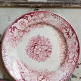 Five plates of earthenware from Pexonne 19th service "flowers"