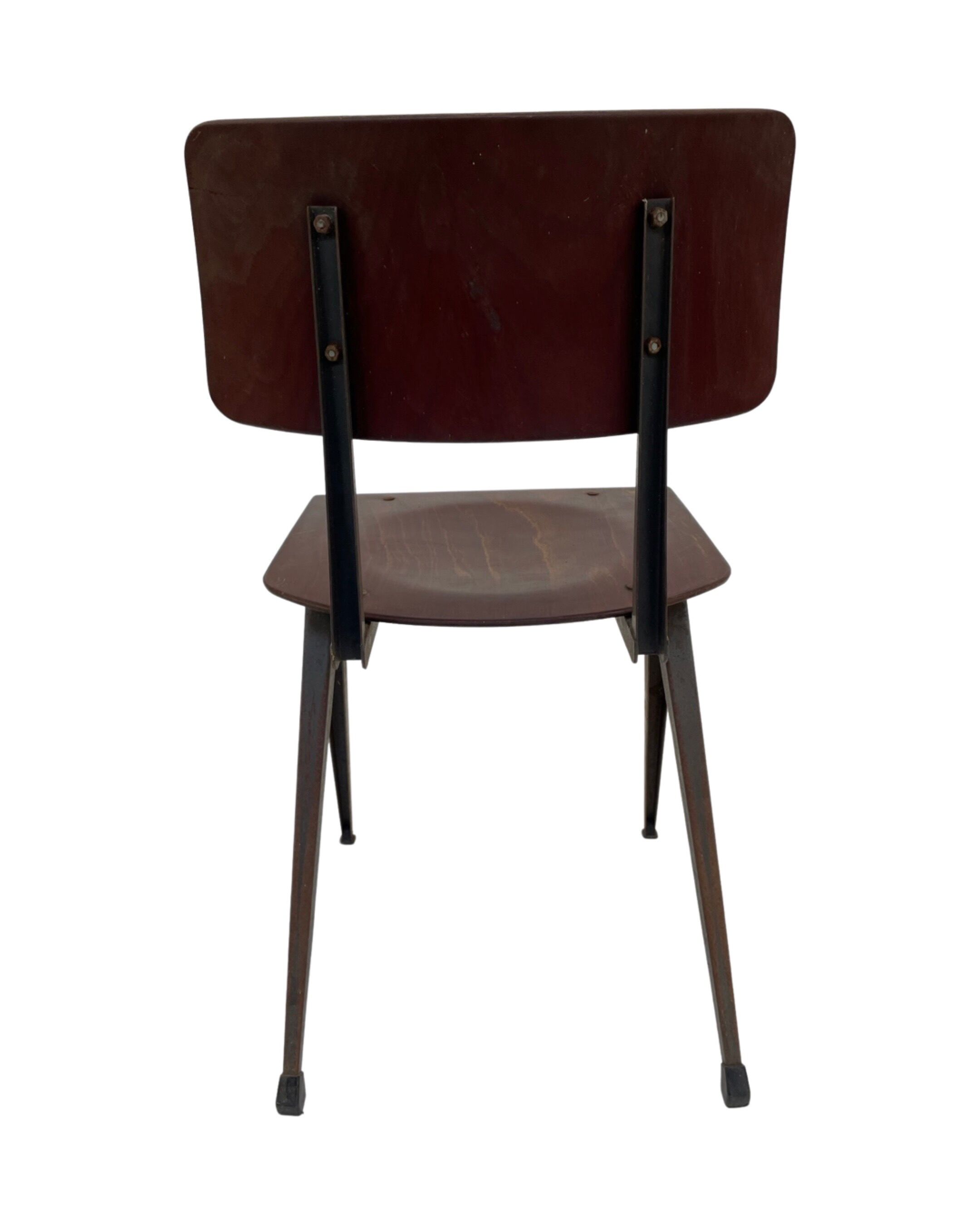 Chaise industrielle Galvanitas S16 Pagholz Pays-Bas 60's