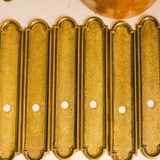 6 Vintage Solid Brass Door Plates Wall Hanging