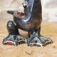 Glazed ceramic ashtray in the shape of a bird.