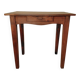 Small antique solid wood table in chic country style with a drawer.