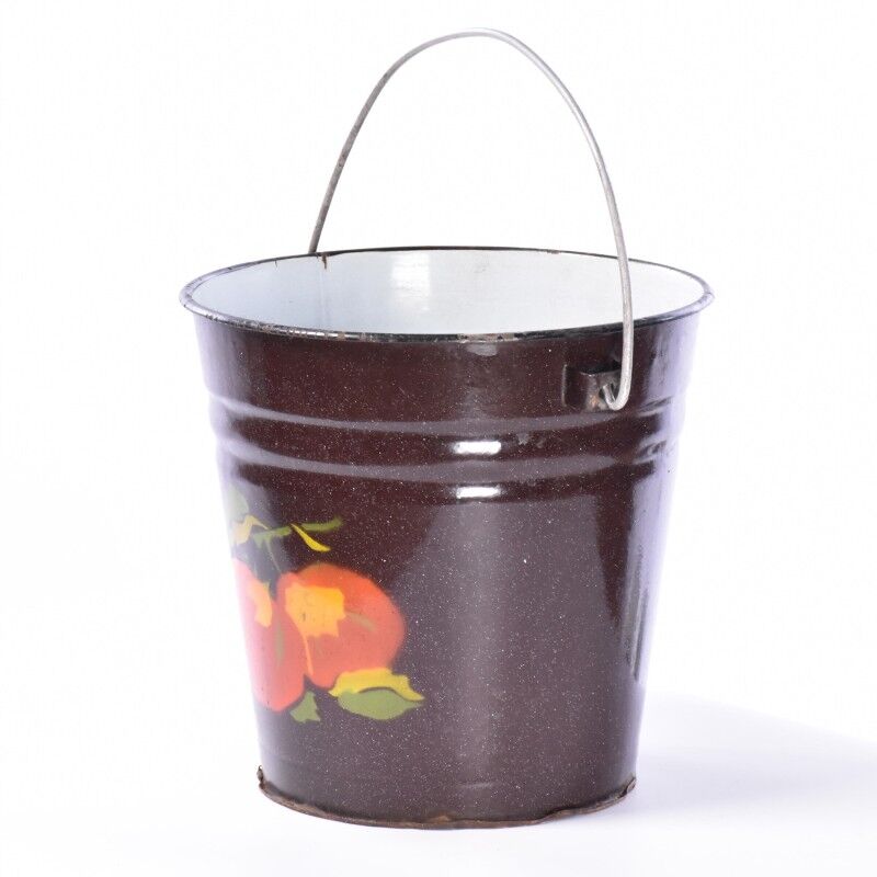 Vintage enameled bucket