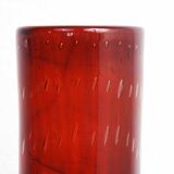Vase en verre vintage orangé