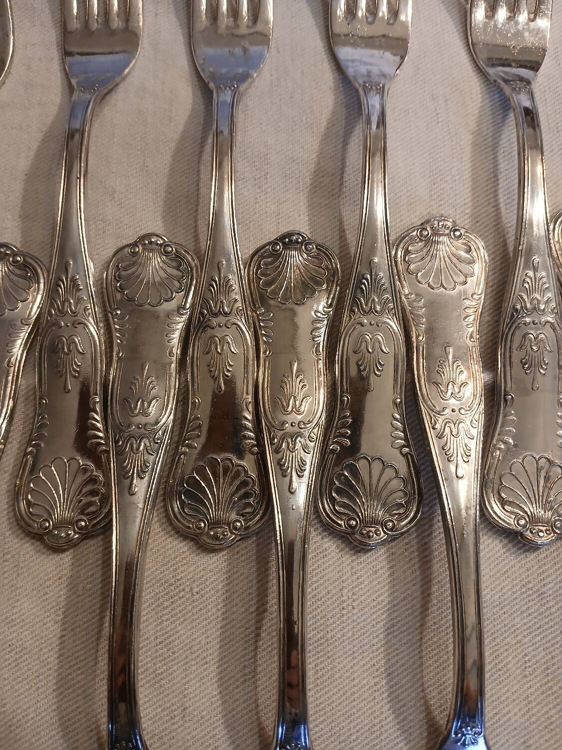 Antique flatware set for 51 place settings