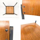 Chaise empilable vintage Mid-Century en bois design danois piètement métal