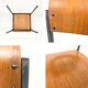 Chaise empilable vintage Mid-Century en bois design danois piètement métal