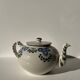 Green and blue teapot floral motif Badonviller