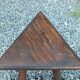 Pair of triangular turned wood stools or harnesses