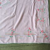 Embroidered tablecloth and 3 towels