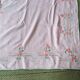Embroidered tablecloth and 3 towels