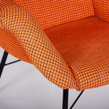 Fauteuils orange tchèques du milieu du siècle, années 1960