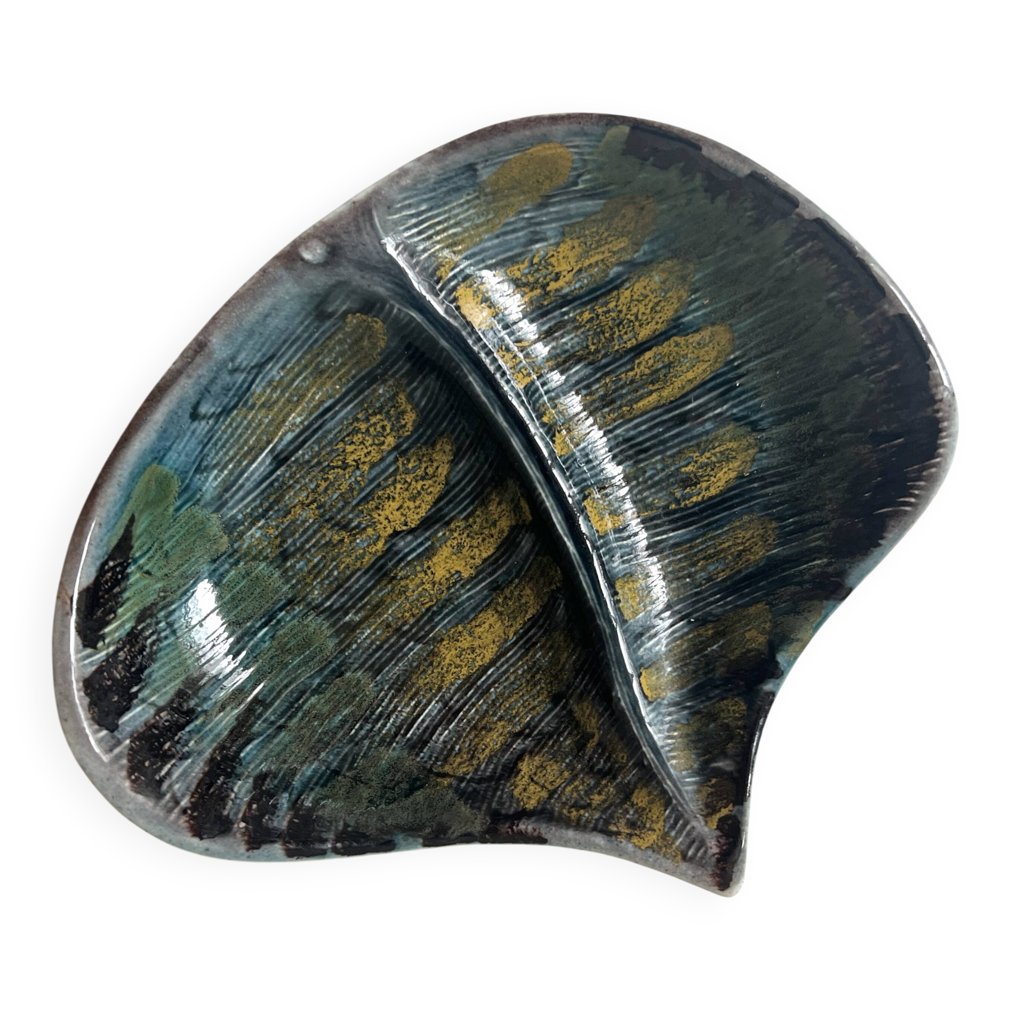 Enamelled ceramic pocket bowl – Vallauris / 1950s-70s