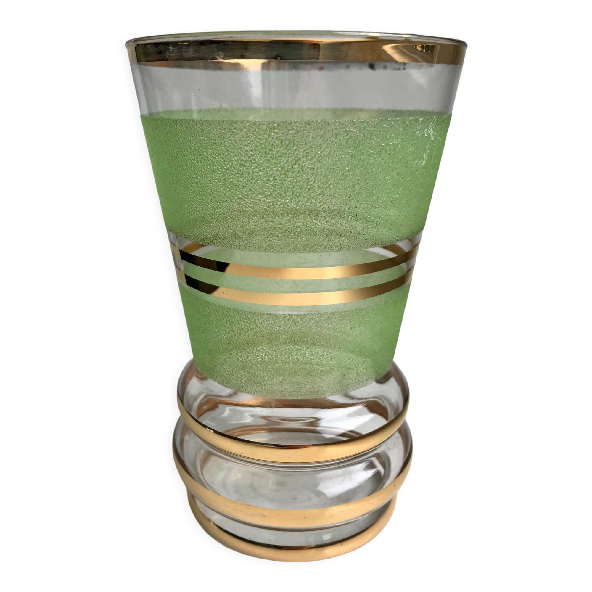 Vase en granité vert années 60