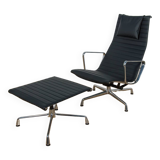 Eames Alu Group EA124 & EA125 Lounge Chair & Ottoman by Charles & Ray Eames for Vitra, 1980s.