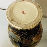 Baluster vases in polychrome earthenware, mid-20th century