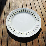 Old ceramic plate badonviller – black & yellow pattern
