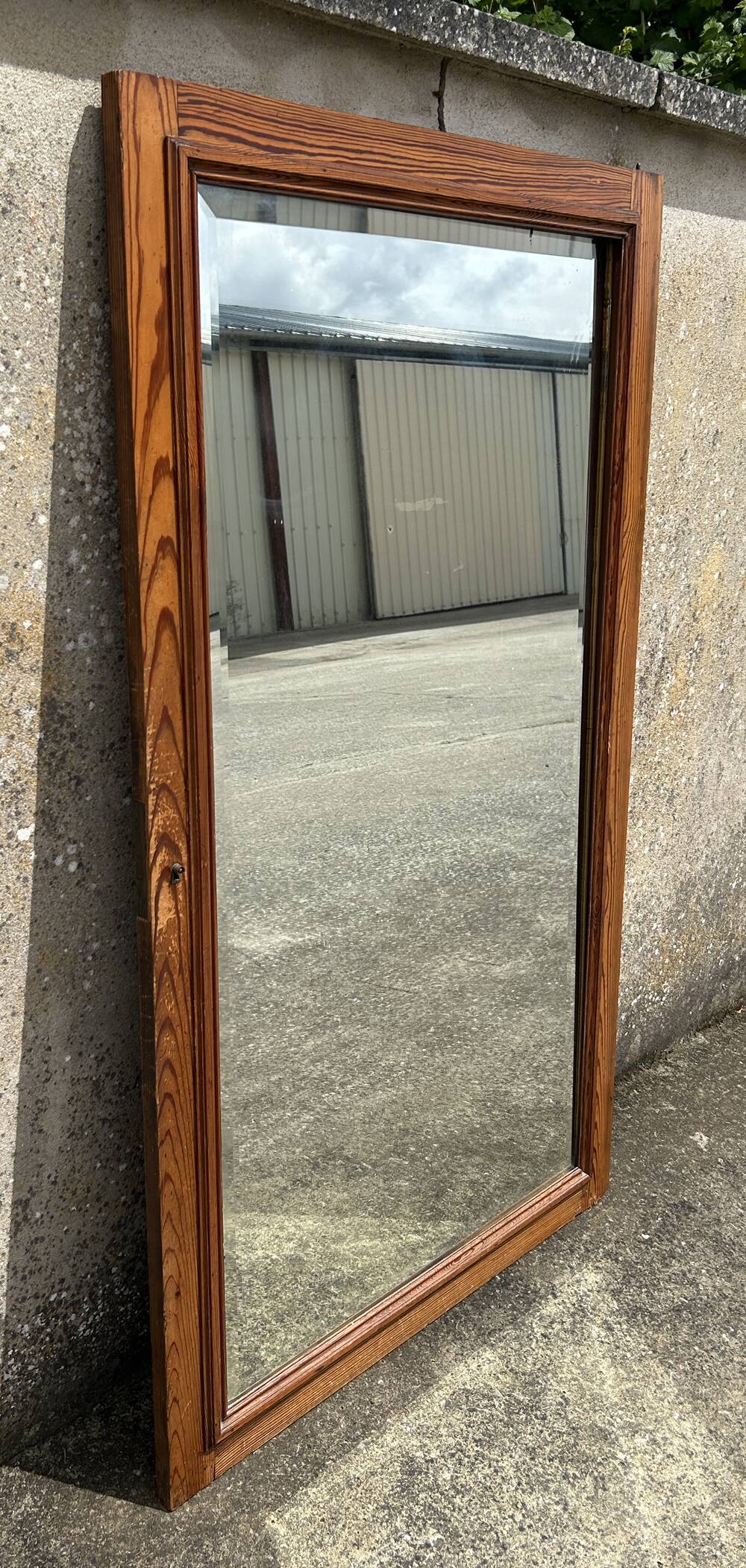 Grand miroir porte d'armoire vintage, années 40 /50