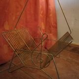 Gold metal vinyl holder and floor key