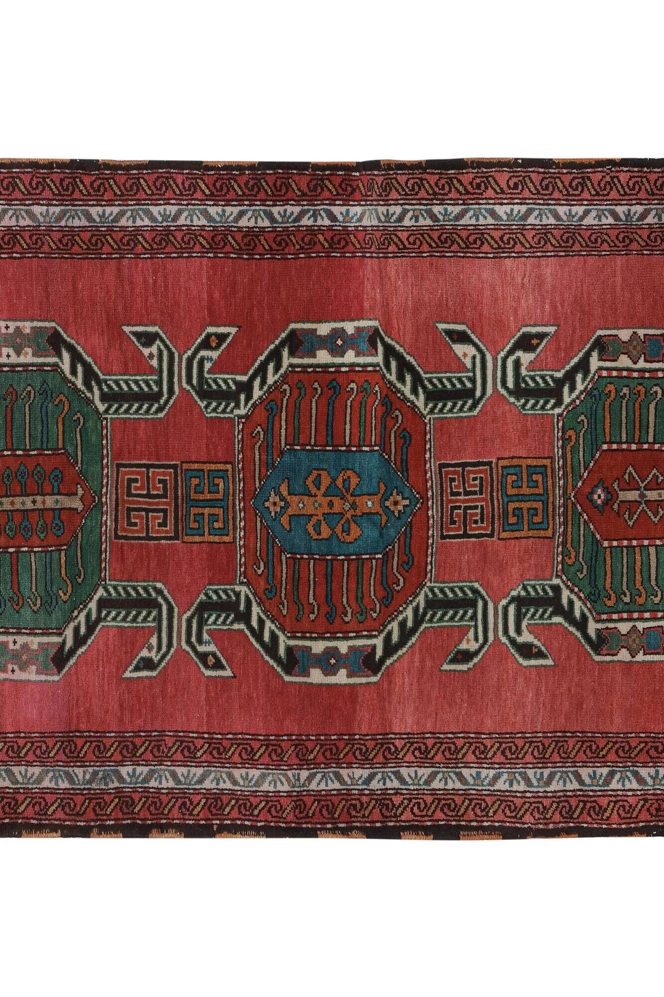 Vintage handmade Turkish rug 120x199 cm