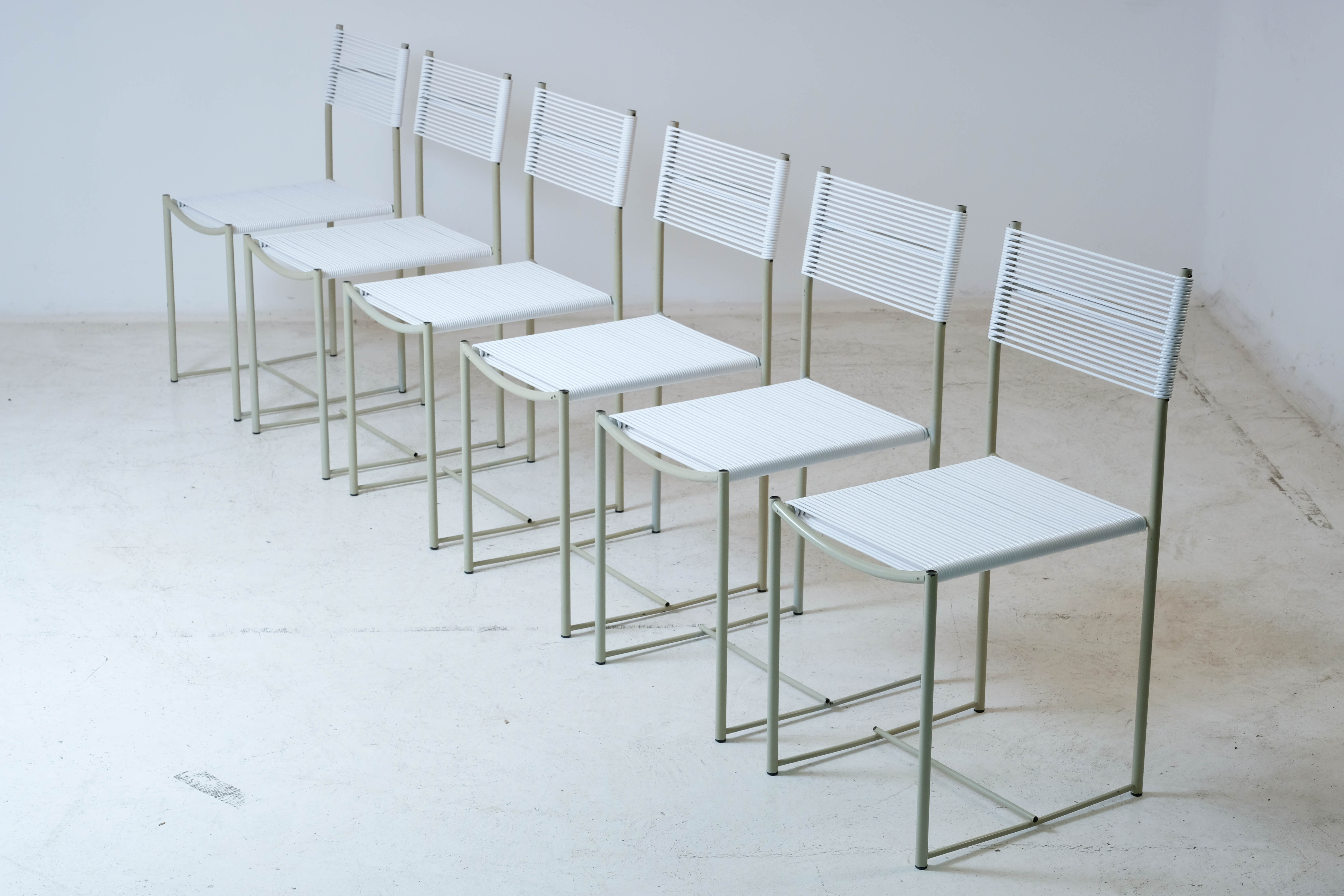 6 chairs "Spaghetti" by Giandomenico Belotti for Alias 1979