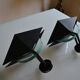 Pair of postmodernist wall sconces, 1980