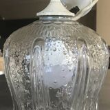 Vintage chandelier pendant lamp in molded glass tulip shape