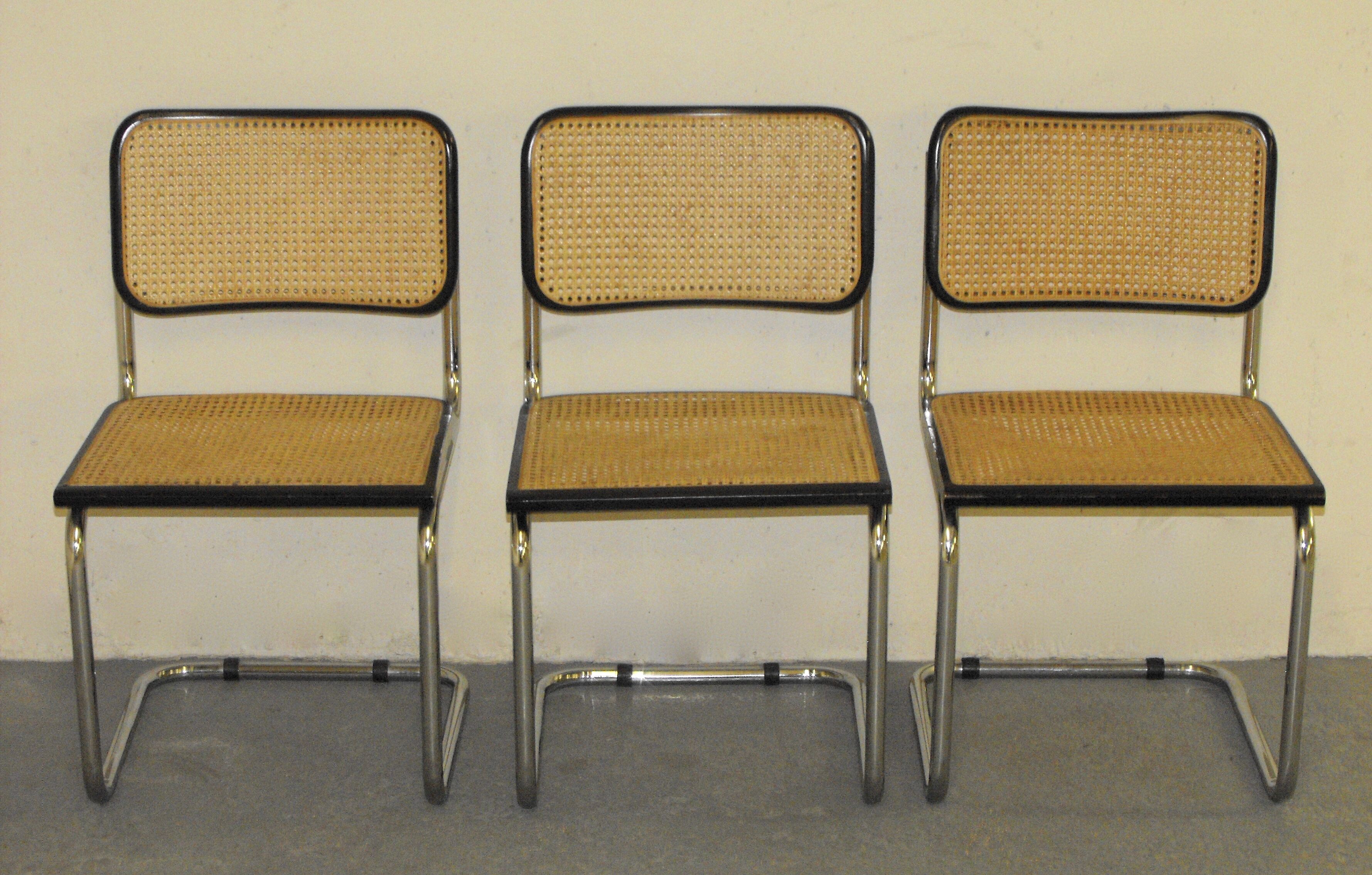 Set of 3 chairs B32 by Marcel Breuer