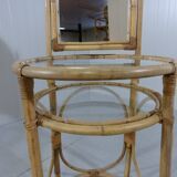 Vintage rattan dressing table 1970's