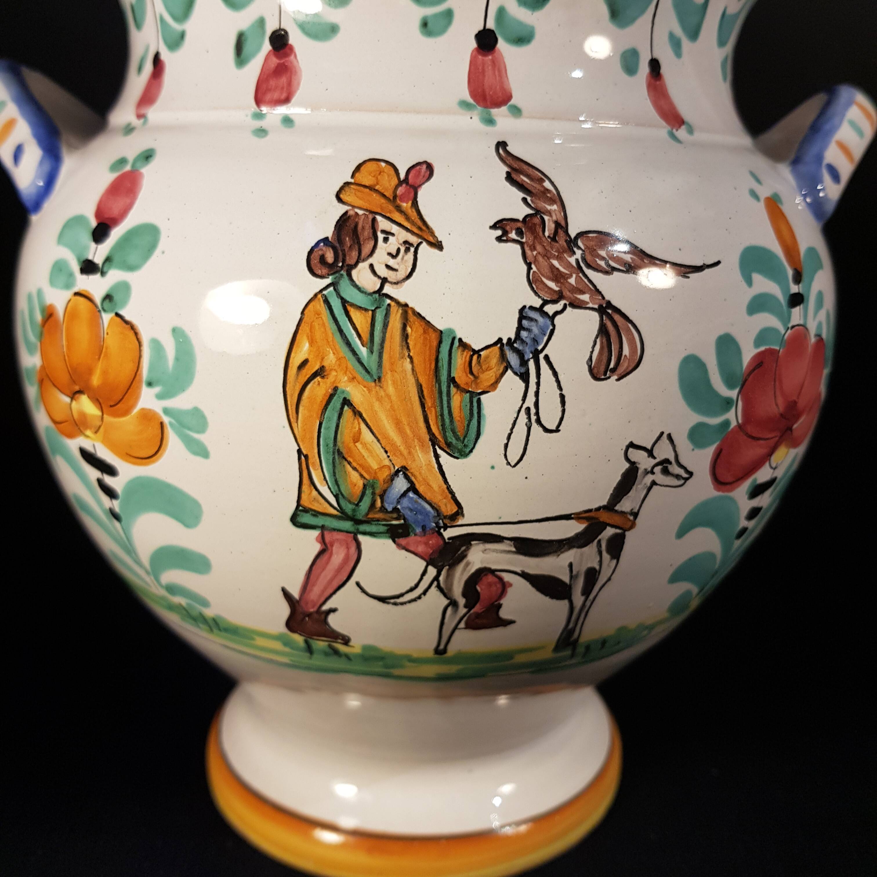 Italian earthenware vase