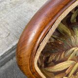 Louis XV Voltaire armchair in solid wood and floral velvet fabric from the years.