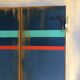 Painted wooden two-door wardrobe, Henri Quinta