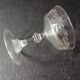 6 champagne coupes, vintage glass coupes