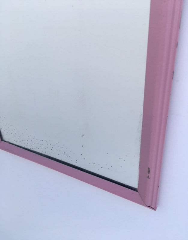 18x25cm pink metal mirror