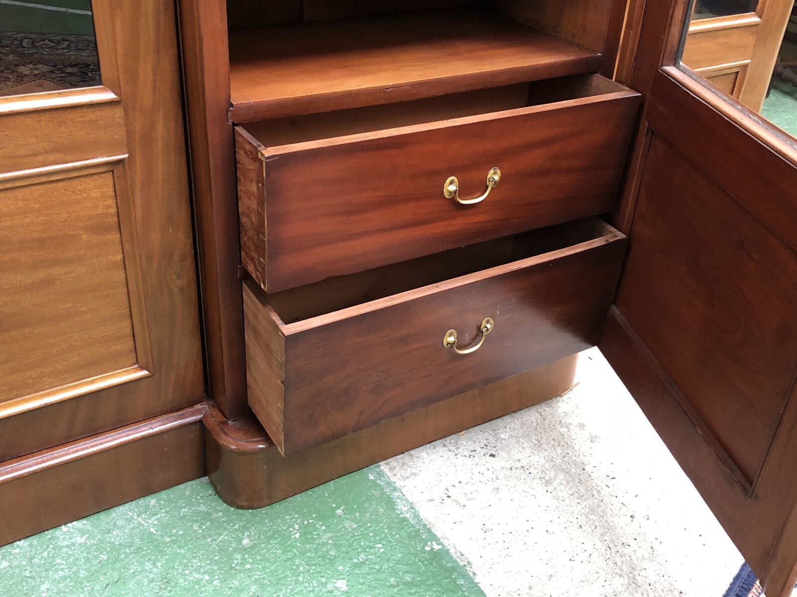 Mahogany victorian nineteenth bookcase
