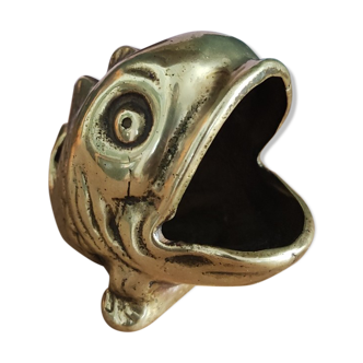 Ashtray bronze fish England