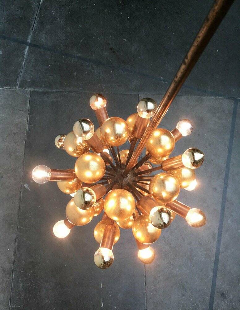 Atomic Brass Ceiling Suspension by Dorothee Becker for Cosack, 1970s.