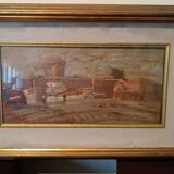 oil painting on panel signed and dated - seascape - harbor