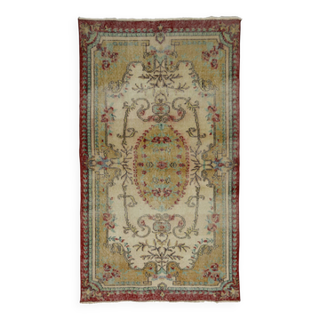 ONE-OF-A-KIND TURKISH HANDWOVEN VINTAGE RUG - RUSTIC VINTAGE CHARM 210X 120