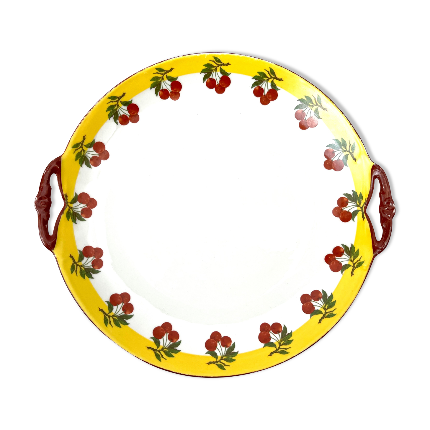 Round dish cake vintage cherry décor
