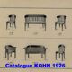 2 chaises bistrot Thonet en bois courbé, design de Kohn, 1913